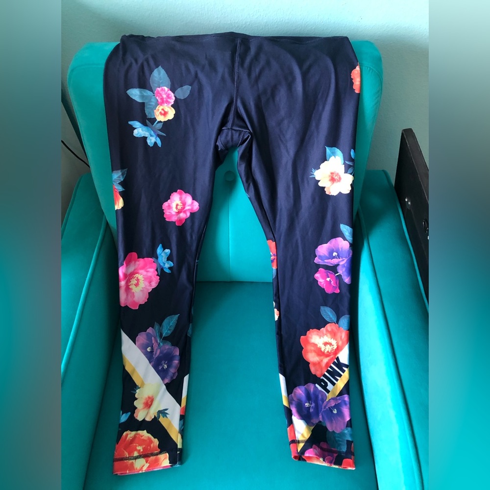 PINK floral tights